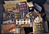 BOX OF APPROX 63 COIN COLLECTOR CARDS