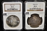 1880-S & 1904-0 MORGAN DOLLARS - NGC MS64