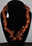 LARGE AMBER APPROX. 22 INCH NECKLACE