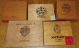 5 Wooden Cigar Boxes