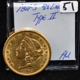 RARE 1867-S $20 LIBERTY GOLD COIN
