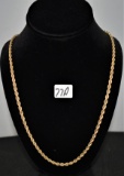 GREAT 14K YELLOW GOLD ROPE-STYLE CHAIN NECKLACE