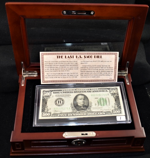 SCARCE $500 FEDERAL RESERVE NOTE SERIES 1934 A