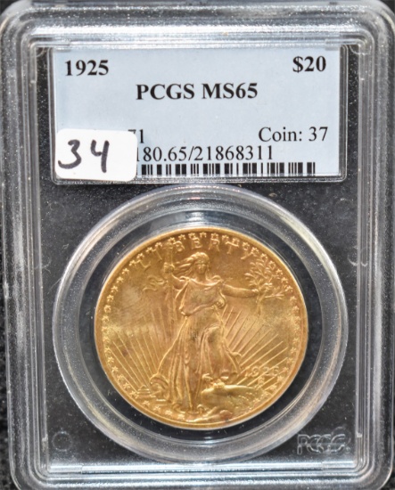 RARE PCGS MS65 1925 SAINT GAUDENS GOLD COIN