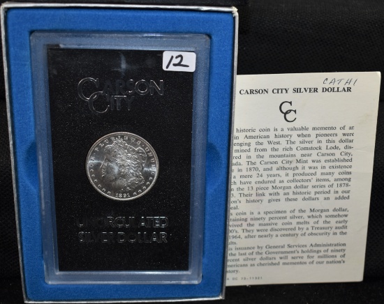 RARE KEY 1891-CC GSA BLACK BOX MORGAN DOLLAR