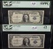 TWO $1 SILVER CERTIFICATES SERIES 1935 F