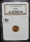 1917 $1 McKINLEY COMMEMORATIVE GOLD COIN NGC MS63