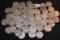 66 MIXED DATES AND MINTS FRANKLIN HALF DOLLARS