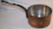 LARGE COPPER ROUND DEEP PAN WITH LONG HANDLE