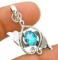 Flawless Blue Topaz Solid Sterling Pendant