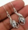White Topaz 925 Solid Sterling Silver Earrings
