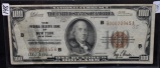 SCARCE $100 NATIONAL CURRENCY NOTE SERIES 1929