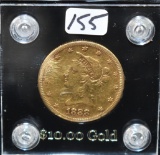 SCARCE 1888-S $10 LIBERTY DOUBLE EAGLE GOLD COIN