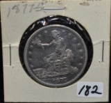 SCARCE 1877-S SEATED DOLLAR FROM SAFE DEPOSIT