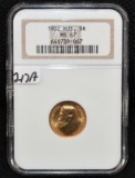 1902 RUSSIAN 5 RUBLE GOLD COIN - NGC MS67