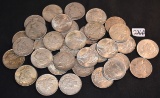 34 MIXED DATES AND MINTS PEACE DOLLARS