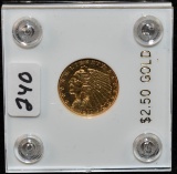 1911 $2 1/2 INDIAN QUARTER EAGLE GOLD COIN
