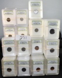 141 MIXED CARDED COINS FROM SAFE DEPOSIT