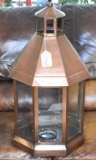 APPROX. 26 INCH TALL COPPER CANDLE LANTERN