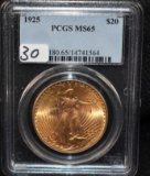 1925 $20 SAINT GAUDENS GOLD COIN PCGS MS65