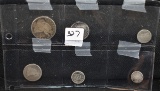 6 SEATED LIBERTY TYPE COINS FROM SAFE DEPOSIT