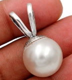 French Pearl 925 Solid Sterling Silver Pendant