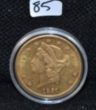 SCARCE 1891-S $20 LIBERTY DOUBLE EAGLE GOLD COIN