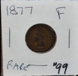 KEY DATE 1877 INDIAN HEAD PENNY FROM SAFE DEPOSIT