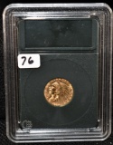 1928 AU $2 1/2 INDIAN HEAD GOLD COIN