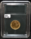 1908 XF/AU 1908 $5 LIBERTY GOLD COIN