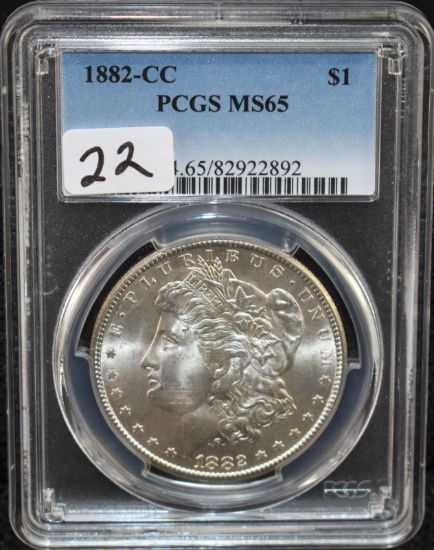 1882-CC MORGAN DOLLAR - PCGS MS65