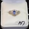 LADIES 1.55CTTE TANZANITE & DIAMOND 18K GOLD RING