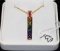 LADIES 1.62CTTW RAINBOW SAPPHIRE 14K GOLD PENDANT