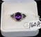 LADIES 2.73CTTW DIAMOND & AMETHYST 14K GOLD RING