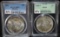 1899-0 MORGAN PCGS MS64 & 1921 MORGAN PCGS MS63