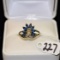 LADIES 1.11CTTW SAPPHIRE & DIAMOND 14K GOLD RING