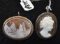 STERLING SILVER CAMEO PIN/PENDANT BROOCH