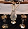 ITALIAN PRESS PITCHER & SILVER PLATE CANDLE HOLDER