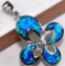 AUSTRALIAN OPAL INLAY GENUINE STERLING SILVER PENT