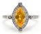 3CT CANARY TOPAZ & WHITE TOPAZ RING