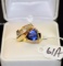 LADIES 2.96 DIAMOND & TANAZANITE 14K GOLD RING