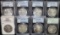 8 PCGS/NGC MS65 MIXED DATE & MINT MORGAN DOLLARS