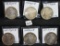 6 GEM BU++ MIXED DATES MORGAN DOLLARS