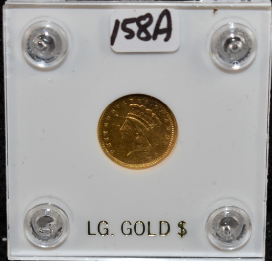 1856 TYPE III XF $1 GOLD COIN