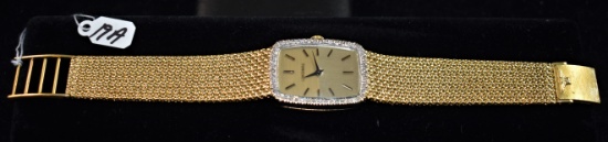 FABULOUS MEN LONGINES 14K & DIAMOND WRISTWATCH