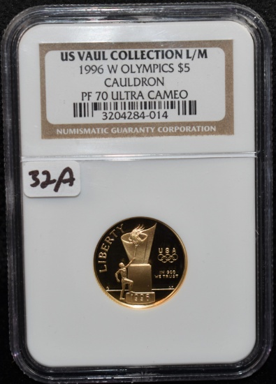 1996-W OLYMPIC'S $5 GOLD - NGC PF70 ULTRA CAMEO