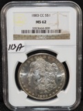 1883-CC MORGAN DOLLAR - NGC MS62