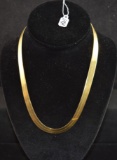 LOVELY 14K YELLOW GOLD HERRINGBONE NECKLACE