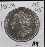 HIGH GRADE 1878 MORGAN DOLLAR FROM SAFE DEPOSIT