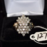 LADIES 2.30CTTW 14K YELLOW GOLD DIAMOND RING